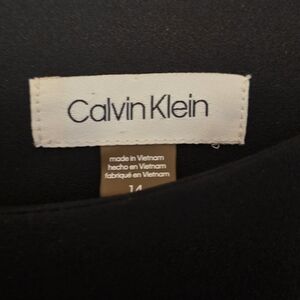 Black Calvin Kline Black Dress with Flare 3/4 length sleeves size 14